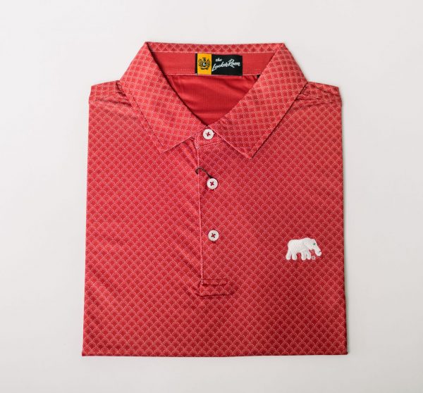 Crimson Geometric Elephant Knit