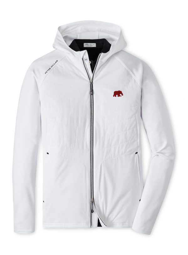 Peter Millar White Merge Hybrid Hooded Elephant Jacket