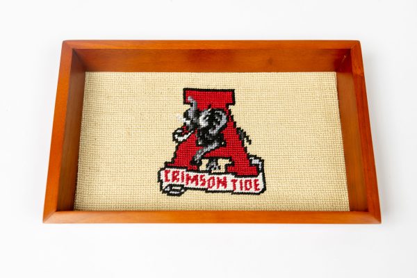 Smathers & Branson Vault "A" Needlepoint Valet Tray