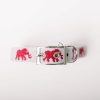 Smathers & Branson Grey Needlepoint Elephant Dog Collar - Image 2